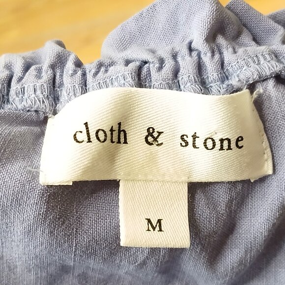 Anthropologie Cloth & Stone Tie Neck Mini Dress Size Medium - Picture 5 of 6